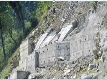 Slope Protection – Anchored Wall at Madhya Bharath HEP, Sikkim